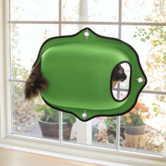 Акция на Спальное место-домик K&H Pet Products Ez Mount Window Pod на окно для котов 69x20х51 см (9182) от Stylus