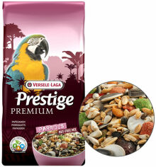 Акція на Корм Versele-Laga Prestige Premium Parrots для крупных попугаев 15 кг (219157) від Stylus