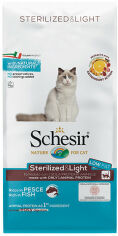 Акция на Сухой монопротеиновый корм Schesir Cat Sterilized & Light для стерилизованных кошек и кастрированных котов с рыбой 10 кг от Stylus