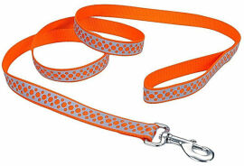 Акция на Поводок Coastal Lazer для собак светоотражающий оранжевый 1.6 смx1.2 м от Stylus