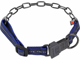 Акция на Ошейник для собак Sprenger Adjustable Collar with Assembly Chain среднее звено синий вороненая сталь 3 мм 55-60 см (51148) от Stylus