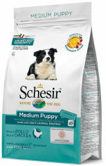 Акция на Сухий корм Schesir Dog Medium Puppy монопротеіновий для цуценят середніх порід зі смаком курки 12 кг (ШСЩСК12) от Y.UA