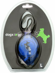 Акція на Повідець-рулетка Flamingo Dogx2GO Belt Glassy для собак до 35 кг світловідбиваюча стрічка 2 м синій (43851) від Y.UA
