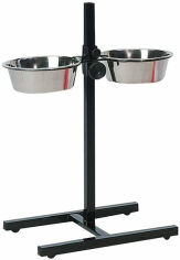 Акция на Миски Flamingo H-Stand With Dishes для собак на штативі 60 см 2х2.5 л (43158) от Y.UA