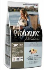 Акція на Сухий корм для дорослих котів Pronature Holistic Adult зі смаком атлантичного лосося і коричневого рису 5.44 кг (65672552066) від Y.UA