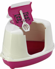 Акция на Туалет Moderna Flip Cat кутовий для кішок 56x45x39 см рожевий (C250328) от Y.UA