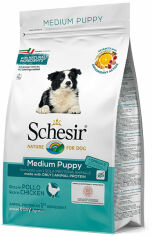 Акція на Сухий монопротеіновий корм Schesir Dog Medium Puppy для цуценят середніх порід 3 кг (ШСЩСК3) від Y.UA