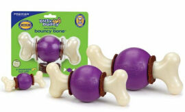 Акция на Суперміцна іграшка-ласощі Premier Bouncy Bone для собак 5-14 кг фіолетова M от Y.UA