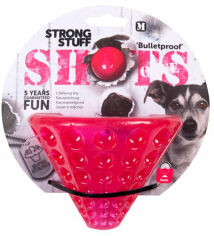Акція на Іграшка Flamingo Shots Cone для собак суперміцна, плаваюча 14х11 см червона (514867) від Y.UA