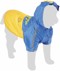 Акція на Дощовик Flamingo Raincoat 2in1 для собак 48 см жовто-блакитний (45484) від Y.UA