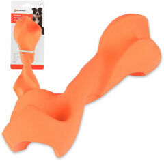 Акція на Іграшка Flamingo Rubber Flexo Twisted Dumbbell гантель скручена жувальна для собак 21х7см (54141) від Y.UA