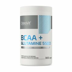 Акція на Амінокислоти OstroVit BCAA + Glutamine 5500, 2750 мг + 2750 мг, 300 капсул від Eva