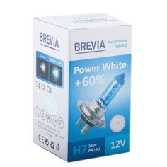 Акция на Лампа Brevia галогеновая H7 12V 55W PX26d Power White +60% 4300K CP (12070PWC) от MOYO