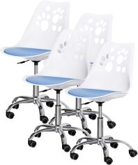 Акция на Комплект дитячих крісел Evo-Kids Indigo 4 шт. White/Blue (H-232 W/BL -Х4) от Rozetka
