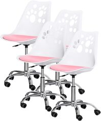Акция на Комплект дитячих крісел Evo-Kids Indigo 4 шт. White/Pink (H-232 W/PN -Х4) от Rozetka