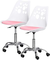Акция на Комплект дитячих крісел Evo-Kids Indigo 2 шт. White/Pink (H-232 W/PN -Х2) от Rozetka