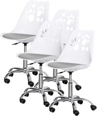Акция на Комплект дитячих крісел Evo-Kids Indigo 4 шт. White/Grey (H-232 W/G -Х4) от Rozetka