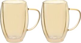 Акция на Набір чашок із подвійними стінками Leglass Amber 380 мл 2 шт (605-004) от Rozetka