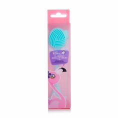 Акция на Масажна щіточка для очищення шкіри Just Kawaii Flamingo з лопаткою для нанесення масок, блакитна, 1 шт от Eva
