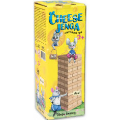 Акція на Настільна гра розважальна (5-7 років) Strateg Cheese Jenga 48 брусків (30718) від Comfy UA
