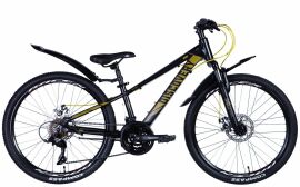 Акция на Велосипед Al 24" Discovery Qube Am Dd трещотка рама-11.5" 2024 черно-желтый (м) (OPS-DIS-24-339) от Stylus