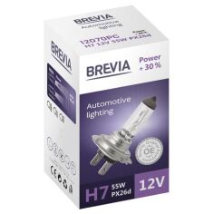 Акция на Лампа Brevia галогеновая H7 12V 55W PX26d Power +30% CP (12070PC) от MOYO