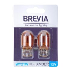Акція на Лампа Brevia накаливания WY21W 12V 21W WX3x16d AMBER B2 2шт (12312B2) від MOYO