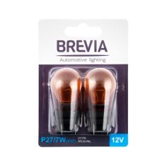 Акция на Лампа Brevia накаливания P27/7W 12V 27/7W W2.5x16q Оранжевая 2шт (12340B2) от MOYO