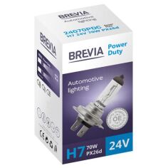 Акция на Лампа Brevia галогеновая H7 24V 70W PX26d Power Duty CP (24070PDC) от MOYO
