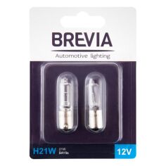 Акция на Лампа Brevia накаливания H21W 12V 21W BAY9s 2шт (12329B2) от MOYO