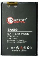 Акція на ExtraDigital 1320mAh (BMS6344) for Sony Ericsson BA600 від Stylus