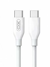 Акція на Xo Cable USB-C to USB-C Pd 40W 1m White (NB124) від Stylus