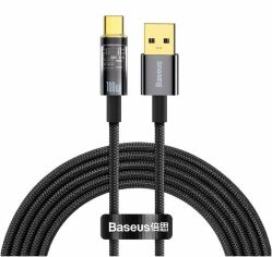 Акция на Baseus Usb Cable to USB-C Explorer Series Auto Power-Off Fast Charging 100W 2m Black (CATS000301) от Stylus