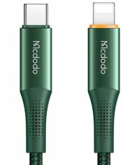 Акція на Mcdodo Cable USB-C to Lightning with Led 20W 1.8m Green від Stylus
