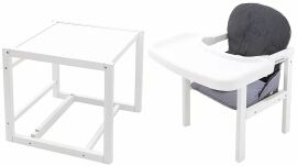 Акция на Стульчик-трансформер Babyroom Винни-240 белый пластиковая столешница графит-серый (мишка с будильником) (680579) от Stylus