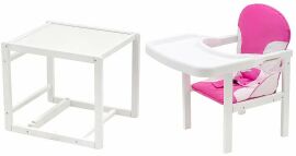Акция на Стульчик-трансформер Babyroom Пони-240 белый пластиковая столешница розовый - белый (680548) от Stylus