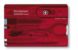 Акция на Victorinox Swisscard 82Х54Х4мм/10предметов/красный-прозрачный (0.7100.T) от Stylus