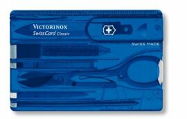 Акция на Victorinox Swisscard 82x54x4мм/10предметов/синий-прозрачный (0.7122.T2) от Stylus