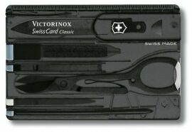 Акция на Victorinox Swisscard 82x54x4мм/10предметов/черный-прозрачный (0.7133.T3) от Stylus