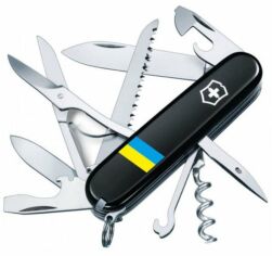 Акция на Victorinox Huntsman Ukraine 91мм/15 функций/черный /Флаг Украины (1.3713.3_T1100u) от Stylus