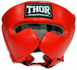 Акція на Шлем для бокса Thor 716 M /Кожа / красный від Stylus