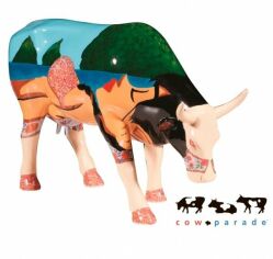 Акція на Коллекционная статуэтка корова Cow Parade Fernando de Noronha Size L (46782) від Stylus