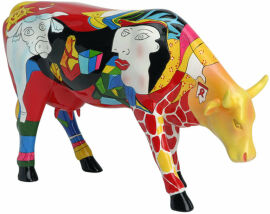 Акция на Коллекционная статуэтка корова Cow Parade Hommage Picowso's, Size L (46357) от Stylus