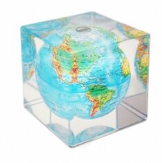 Акция на Гиро-глобус Solar Globe Mova Физическая карта Мира куб 13 см (MC-5-RBE) от Stylus