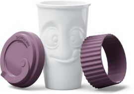 Акция на Чашка с крышкой Tassen Вкуснятина 400 мл фарфор фиолетовая (TASS29002) от Stylus