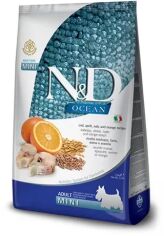 Акция на Низкозерновой сухой корм Farmina N&D Ocean для собак мелких пород с треской и апельсином 7 кг (8010276036605) от Stylus