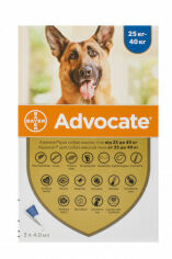 Акция на Капли Bayer/Elanco Advocate для собак более 25 кг от заражений эндо и экто паразитами 3 пипетки/1 уп. (4007221037422) от Stylus