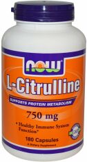 Акція на Now Foods Citrulline 750 Mg 180 Vcaps Л цитрулин від Stylus