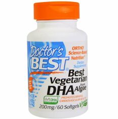 Акция на Doctor's Best Best Vegetarian Dha from Algae 200 mg 60 caps Веганский Dha на основе водорослей от Stylus