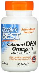 Акция на Doctor's Best Calamarine Dha 500 mg Докозагексаеновая кислота 60 желатиновых капсул от Stylus
